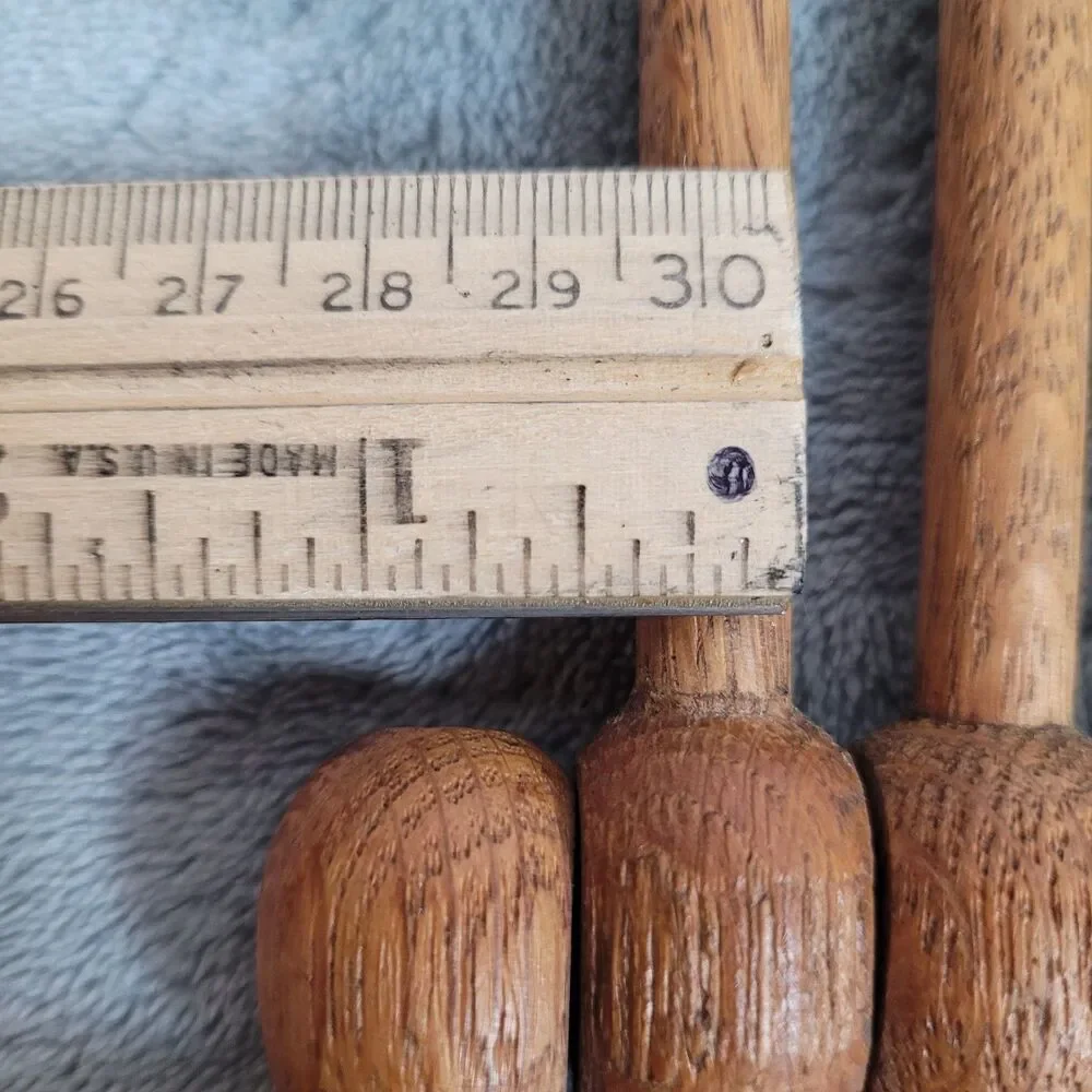 VTG Folding Towel Oak Wood Rack Hanger 3 Swing Arms Wall Mount Farmhouse Rustic